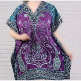 پیراهن طرح سنتی هندی بته جغه فری سایز سیلک هندی زنانه تا سایز 60 شیک و راحت چهارفصل بدون آبرفت و رنگ رفت