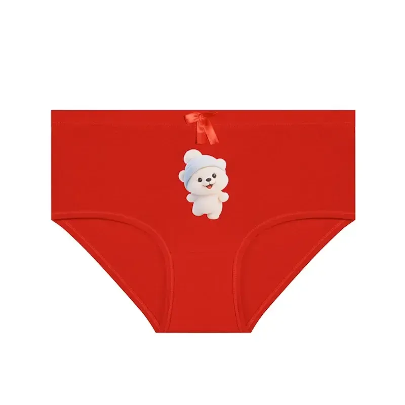 شورت اسلیپ زنانه نخی طرح خرس و کلاه سایز 3XL