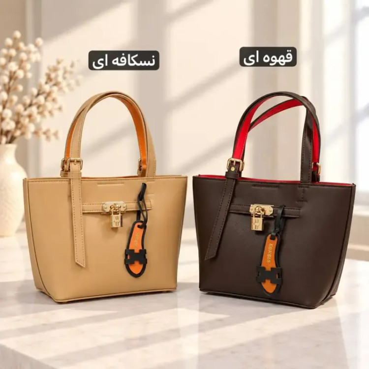 کیف دخترانه چرم مصنوعی ابعاد 25 در 20 سانتیمتر مگنتی رسمی و روزمره