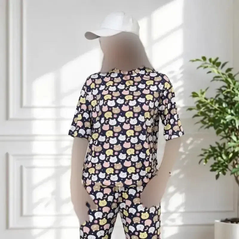 تیشرت گیاهی وارداتی زنانه سایز 1 و 2
