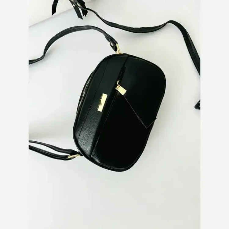 کیف ادویرو پلاس زنانه مشکی جنس شرانگ نرم مناسب روزمره سایز 14-22