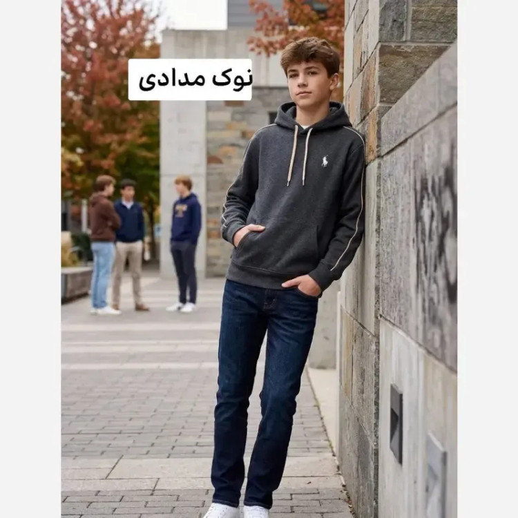 هودی پنبه داخل کرکی ضخیم اسپرت رنگی سایز 60 تا 70