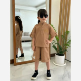 ست بلوز و شلوارک بچگانه لینن اسپرت دخترانه و پسرانه 2 تا 8 سال