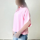 شومیز زنانه پشت لاله ای جنس ینزی رنگ پاستیلی