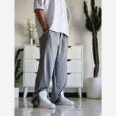 شلوار اسلش فول بگ مشکی طوسی برفی سایز XXL XXXL مناسب آقایان و خانم ها قد 115