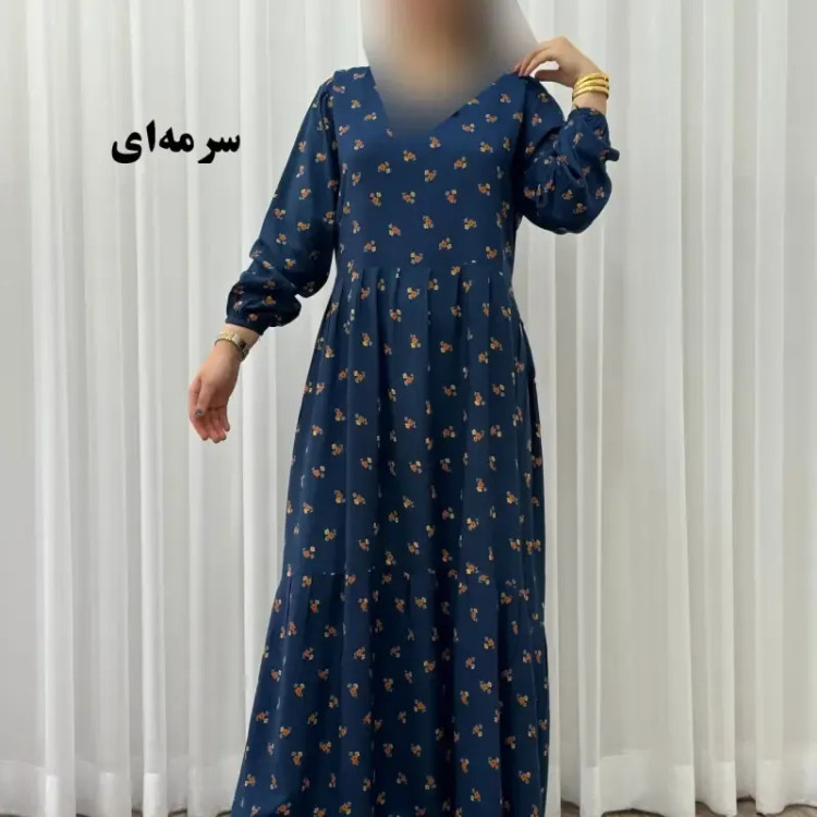 پیراهن ساحلی زنانه گلریز نخی فری سایز تا 48 آیدایی کمربند دار شیک و راحت چهارفصل