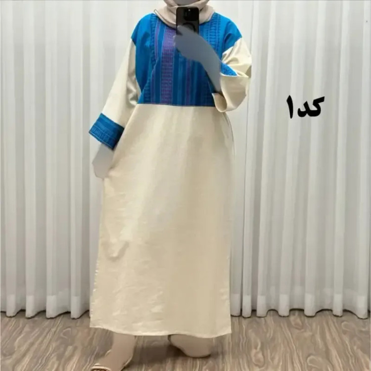 پیراهن کفتان لینن پاییزه فری سایز زنانه تا سایز 50 شیک و راحت کمربند دار بدون سایه اندازی