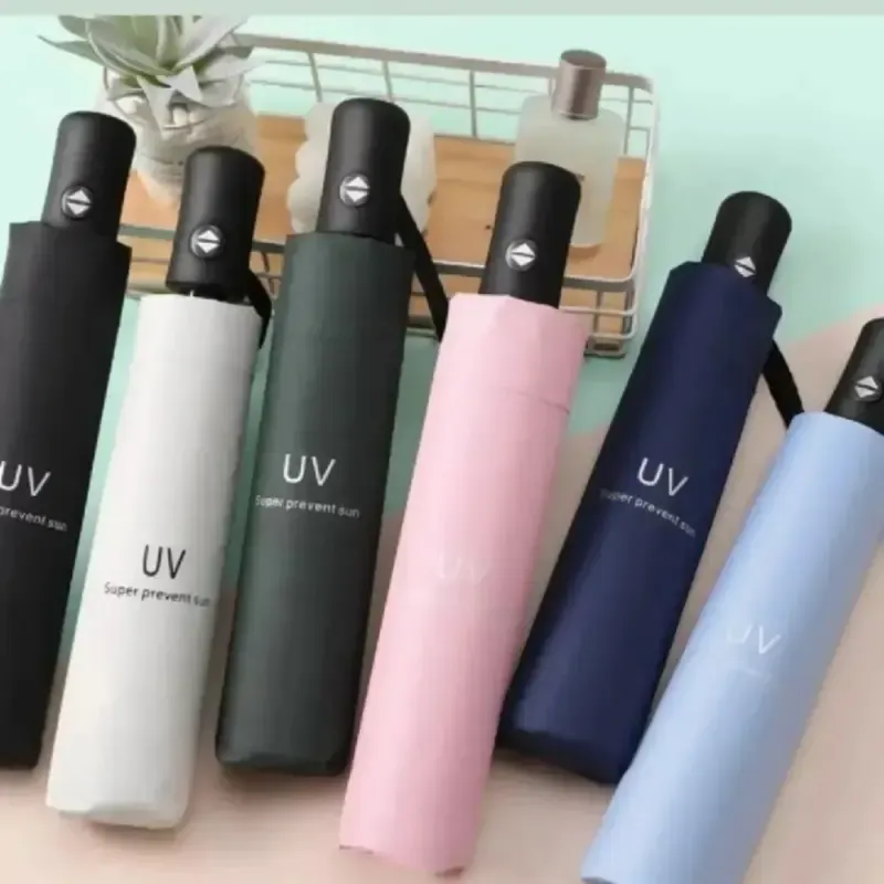 چتر تاشو اتوماتیک مردانه و زنانه مدل UV ضد باد با کاور